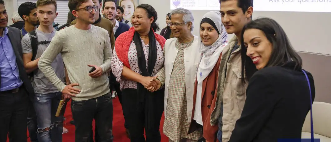 Venue du Professeur Muhammad Yunus & présentation de la Chaire en microfinance