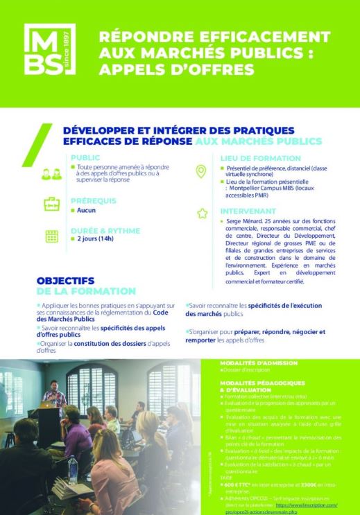 répondre efficacement aux marchés publics